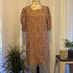 Pink Cheetah Print Lightweight Dress